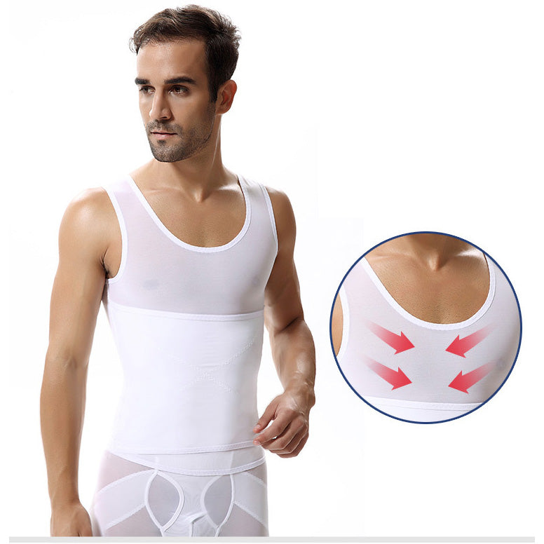 Men's Body Shaper, Men Body Shaper Slimming Shirt Compression Vest