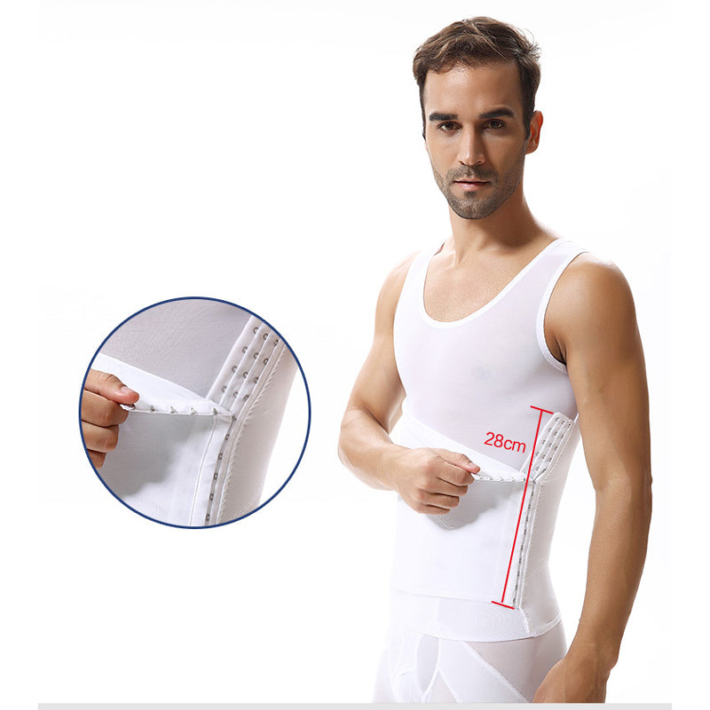 Cheap Men Compression Shirt Body Shaper Waist Trainer Sweat Vest
